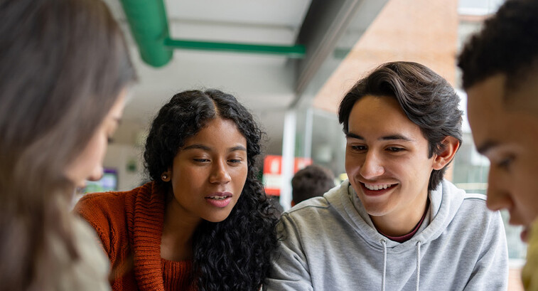 Students studying together