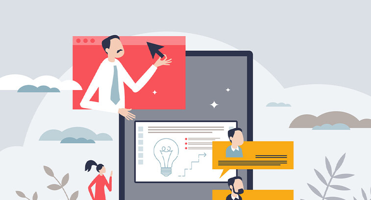 Illustration of multi tech meeting