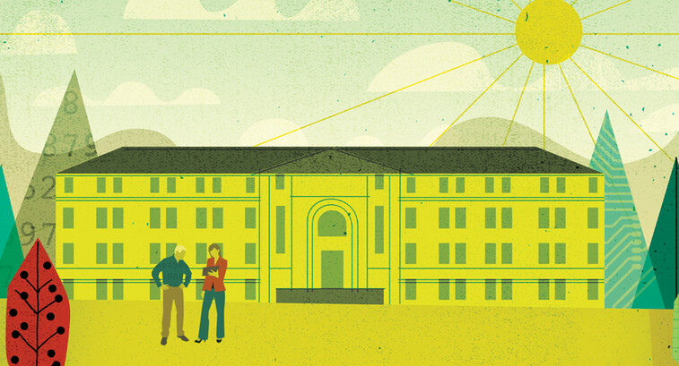 Illustration of schoolhouse