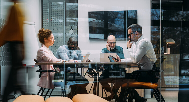 Business associates in a meeting room