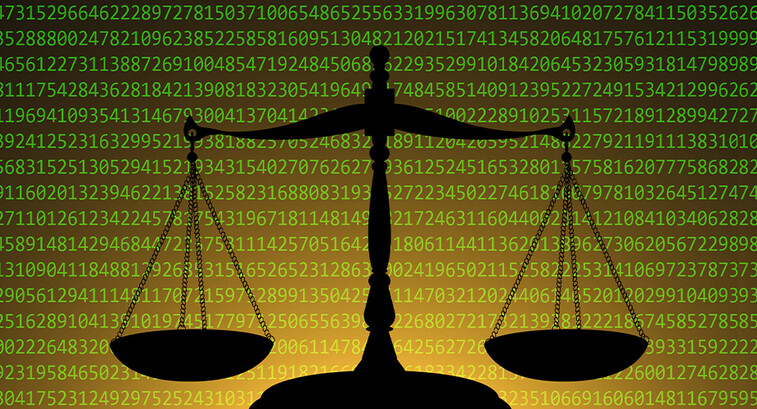 balance on a background of numbers
