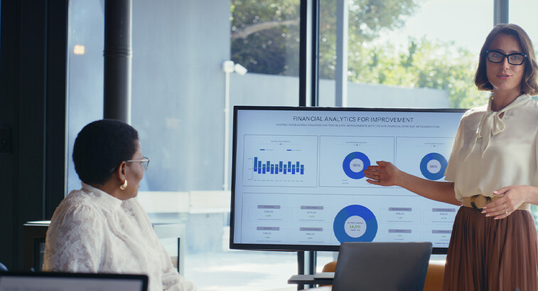 Person presenting data