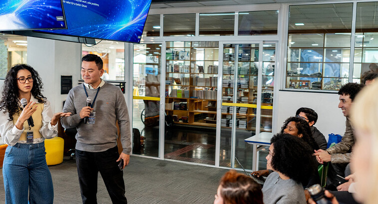 People giving a presentation
