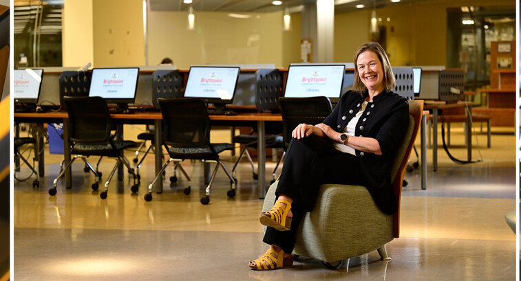 woman in chair in computer lab