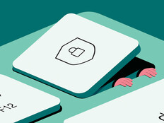 Illustration of person lifting key on keyboard