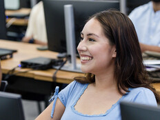 Students in a computer lab