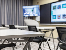 Interactive whiteboards in a classroom