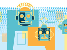 Illustration of fun robot heads