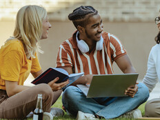 Students engaging on university campus