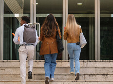 Students on college campus