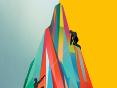 Animation of climbing a mountain