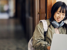 Student using computer