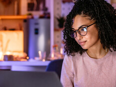 Student using computer