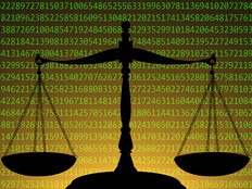 balance on a background of numbers