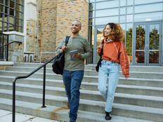 Students on college campus