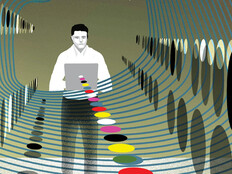 Illustration of person using computer