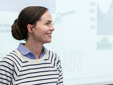 Professor teaching class