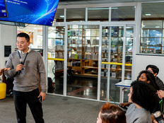 People giving a presentation