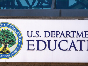 A sign outside the U.S. Department of Education's offices in Washington, D.C.