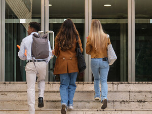 Students on college campus