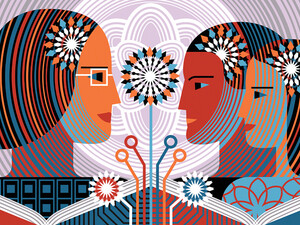 Concept image of student mental health benefitting from AI