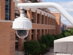 Security camera on campus