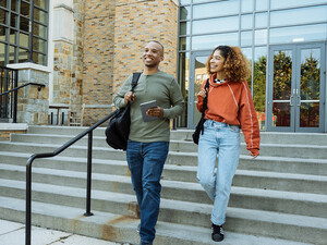 Students on college campus