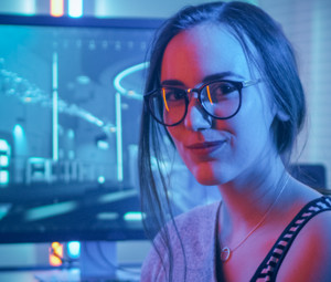 Female Esports player