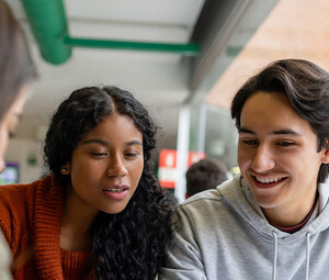Students studying together
