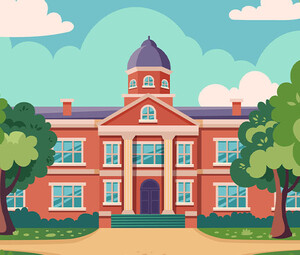 Illustration of schoolhouse