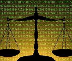 balance on a background of numbers