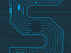 FAQ 5 - numeral 5 displayed as circuit board around computer chip