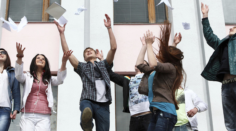 people holding hands up