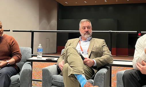 Akilah Willery, CDW Education Strategist, leads a panel discussion with colleague Bryan Krause and Todd Pauley, Deputy CISO at the Texas Education Association.