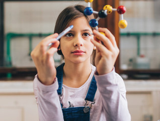 Student using hands-on materials for STEM class