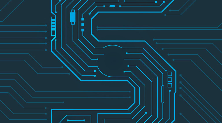 FAQ 5 - numeral 5 displayed as circuit board around computer chip