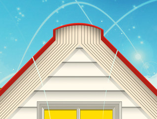 Illustration of house with open book as the roof to display theme of remote learning.