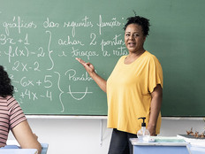 Teacher educating their students