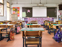 interior of an elementary school classroom