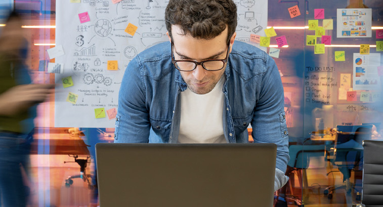 Person working at computer
