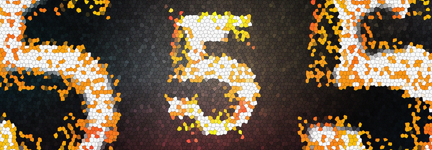 Mosaic of the number 5 representing disaster recovery
