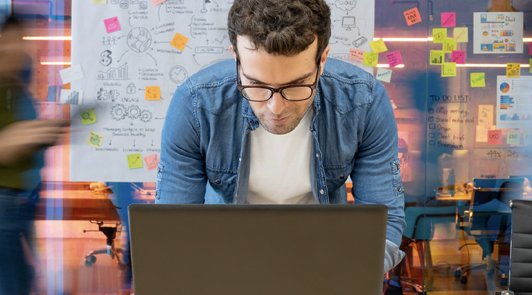 Person working at computer