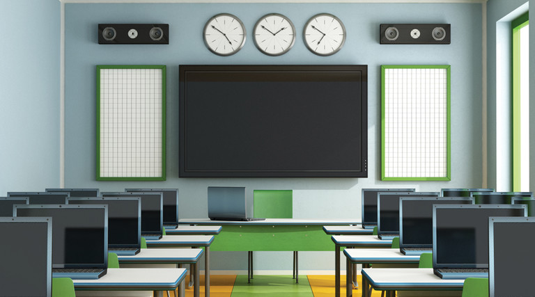 Digital Display in a K–12 multimedia classroom