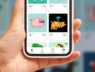 NFTs for K–12 education on a mobile phone screen