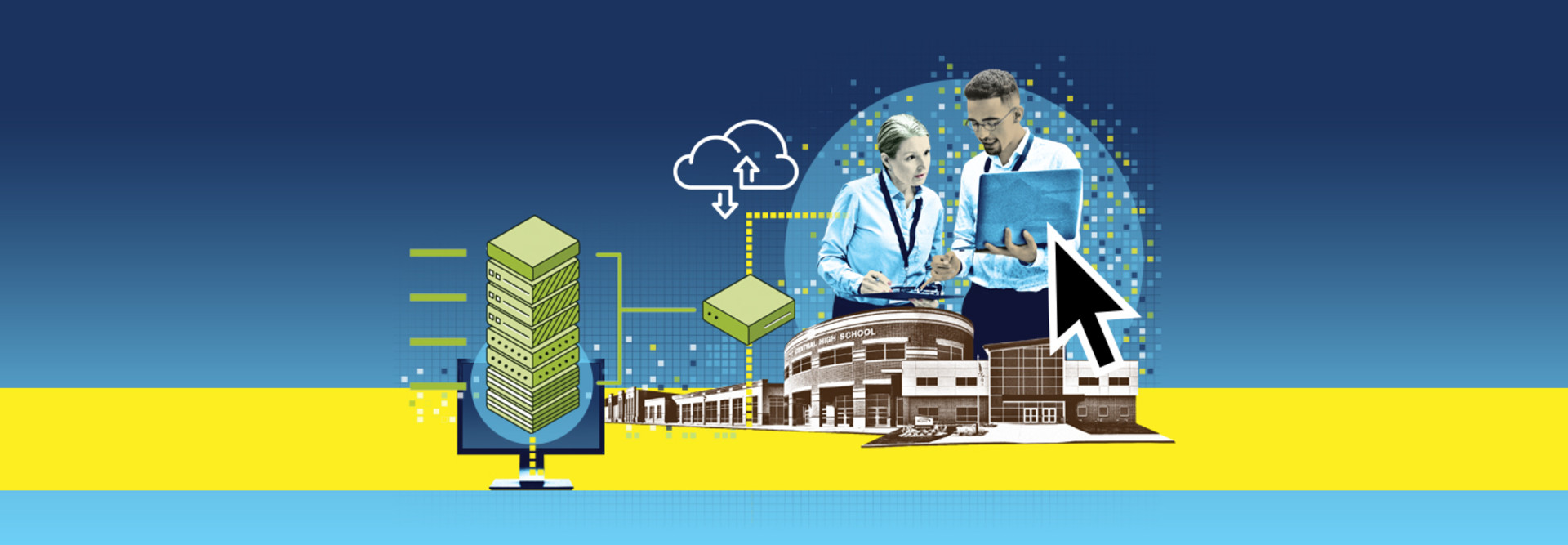 illustration showing hyperconverged infrastructure