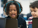 Kids using technology