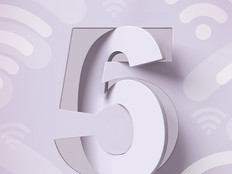Number 6 inside of a number 5 with wi-fi bars all around