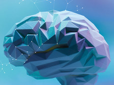 Brain and data illustration representing artificial intelligence education