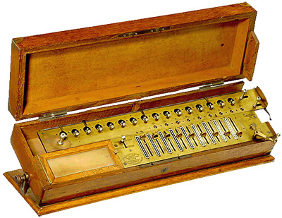 Commercially produced mechanical calculator