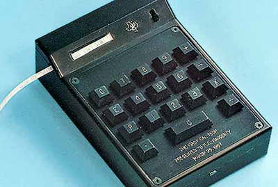First handheld calculator